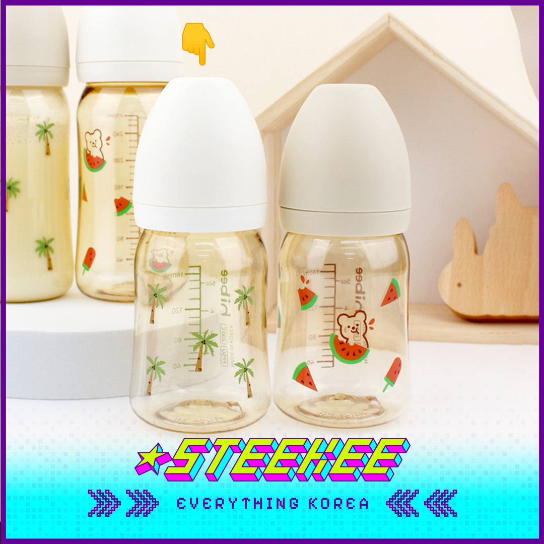 Hibee Eight Air Vents PPSU Anti-Colic BPA-free Baby Bottle Summer Edition Palm Tree 170ml by Steekee Korea 4311
