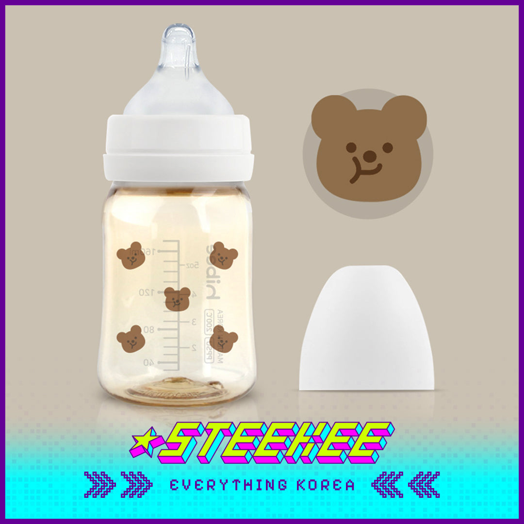 Hibee Eight Air Vents PPSU Anti-Colic BPA-free Baby Bottle Spring Edition Cute Bear 170ml by Steekee Korea 4315