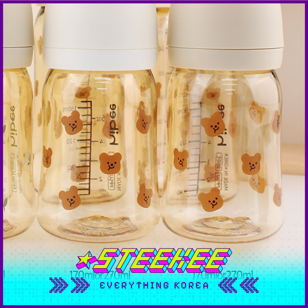 Hibee Eight Air Vents PPSU Anti-Colic BPA-free Baby Bottle Spring Edition Cute Bear 170ml by Steekee Korea 4315