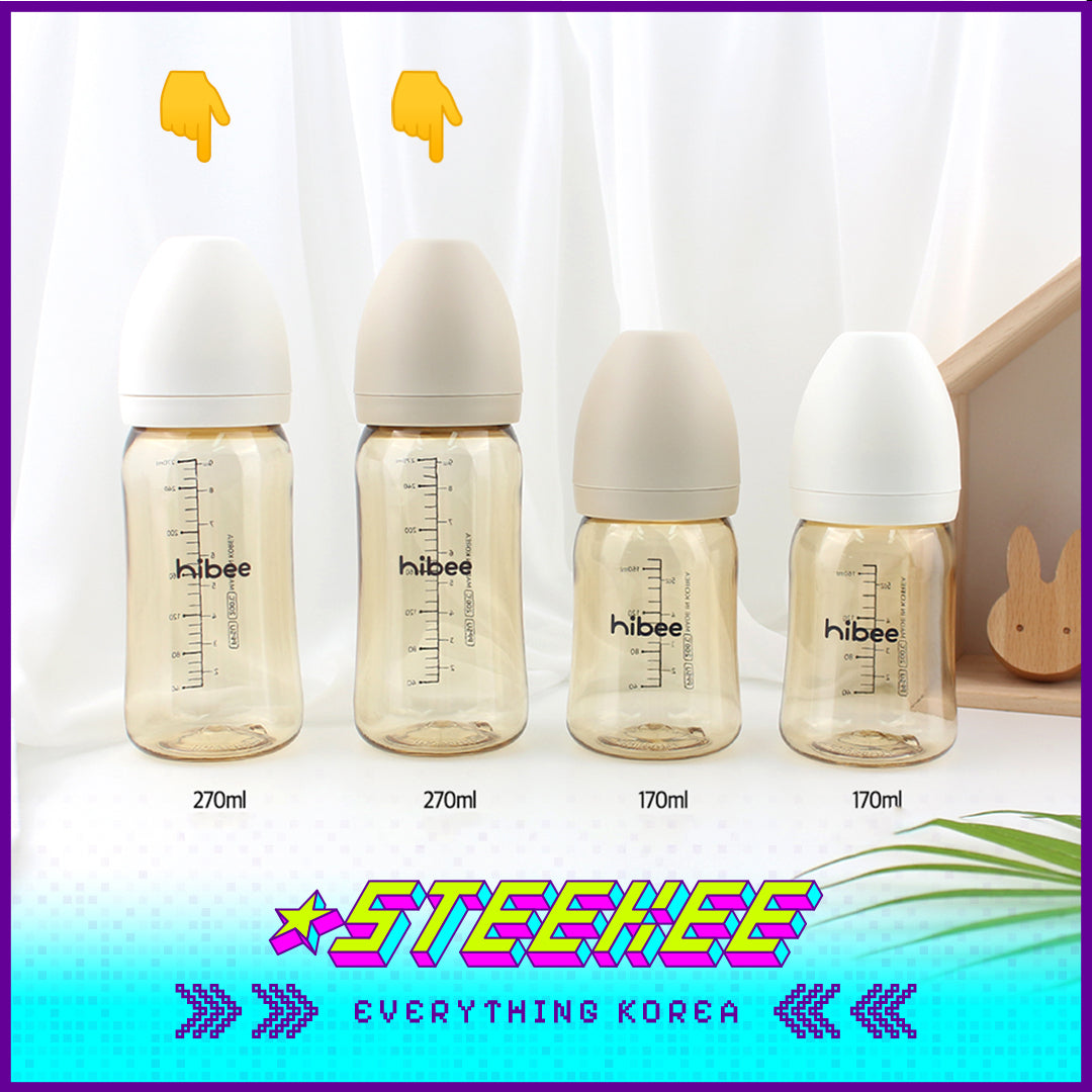 Hibee Eight Air Vents PPSU Anti-Colic BPA-free Baby Bottle Large Capacity 270ml by Steekee Korea 4316