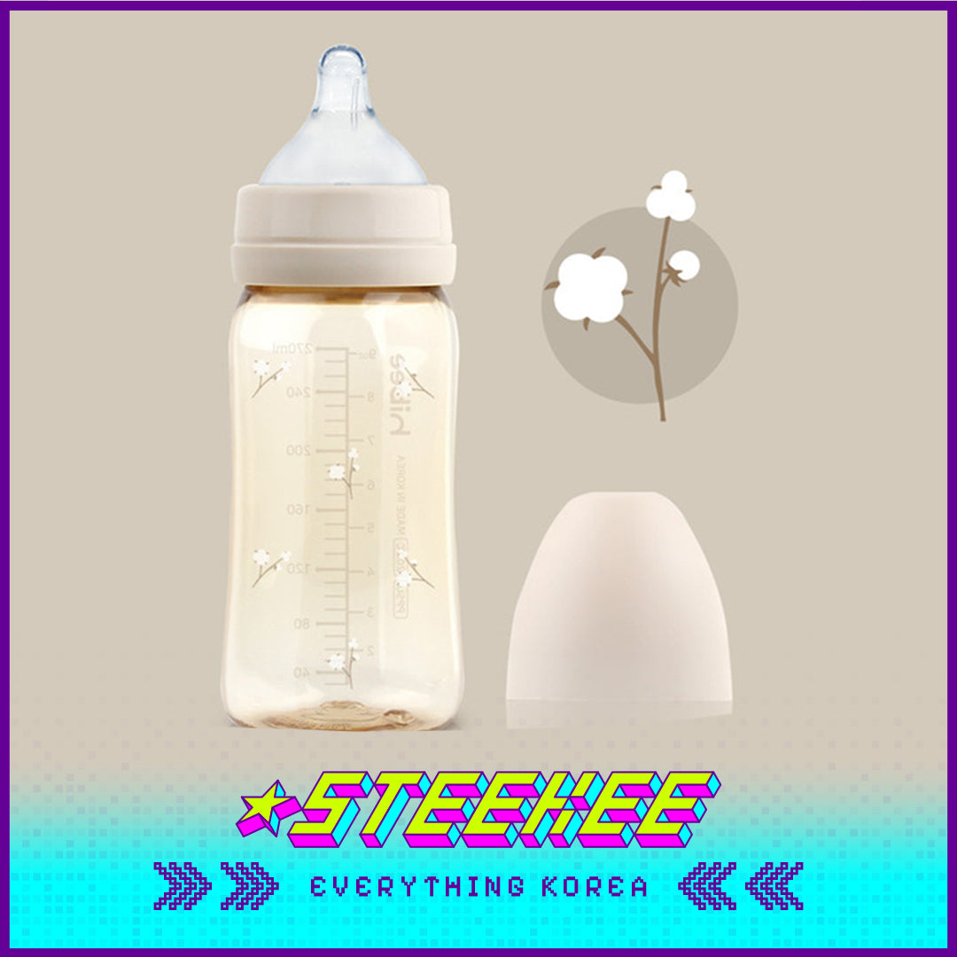 Hibee Eight Air Vents PPSU Anti-Colic BPA-free Baby Bottle Large Capacity Cotton 270ml by Steekee Korea 4317