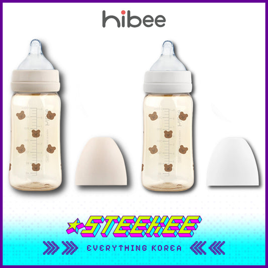 Hibee PPSU防胀气耐摔婴儿大容量奶瓶春季小熊版270ml闪奇韩国4318