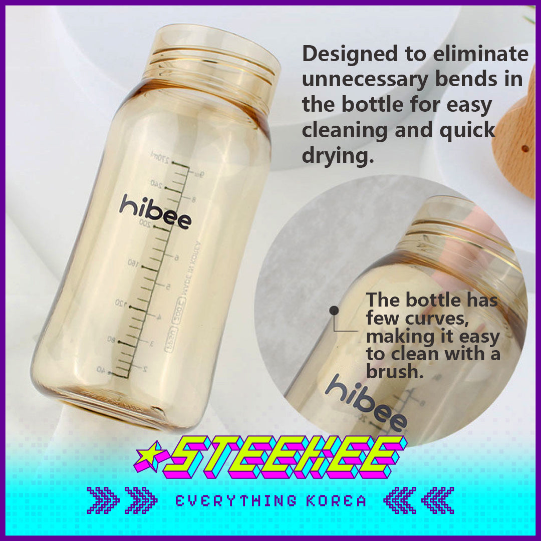 Hibee Eight Air Vents PPSU Anti-Colic BPA-free Baby Bottle Large Capacity Spring Daisy 270ml by Steekee Korea 4319