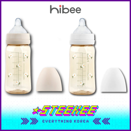 Hibee PPSU防胀气耐摔婴儿大容量奶瓶春季雏菊版270ml闪奇韩国4319