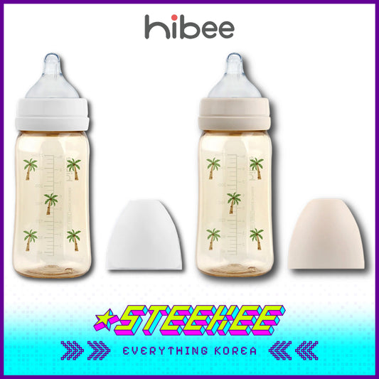 Hibee PPSU防胀气耐摔婴儿大容量奶瓶夏季椰树版270ml闪奇韩国4320