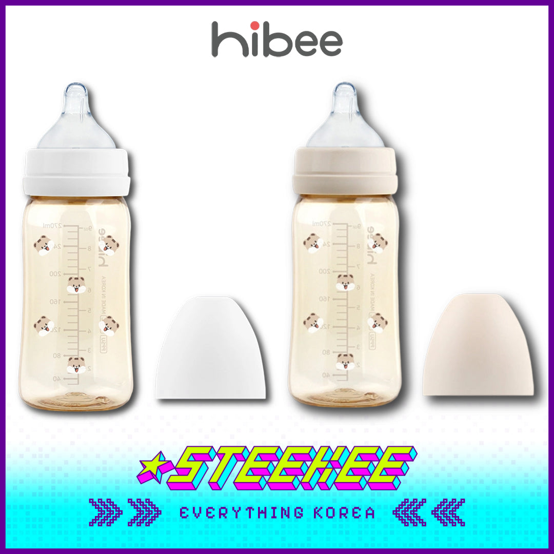 Hibee Eight Air Vents PPSU Anti-Colic BPA-free Baby Bottle Large Capacity Squirrel 270ml by Steekee Korea 4321