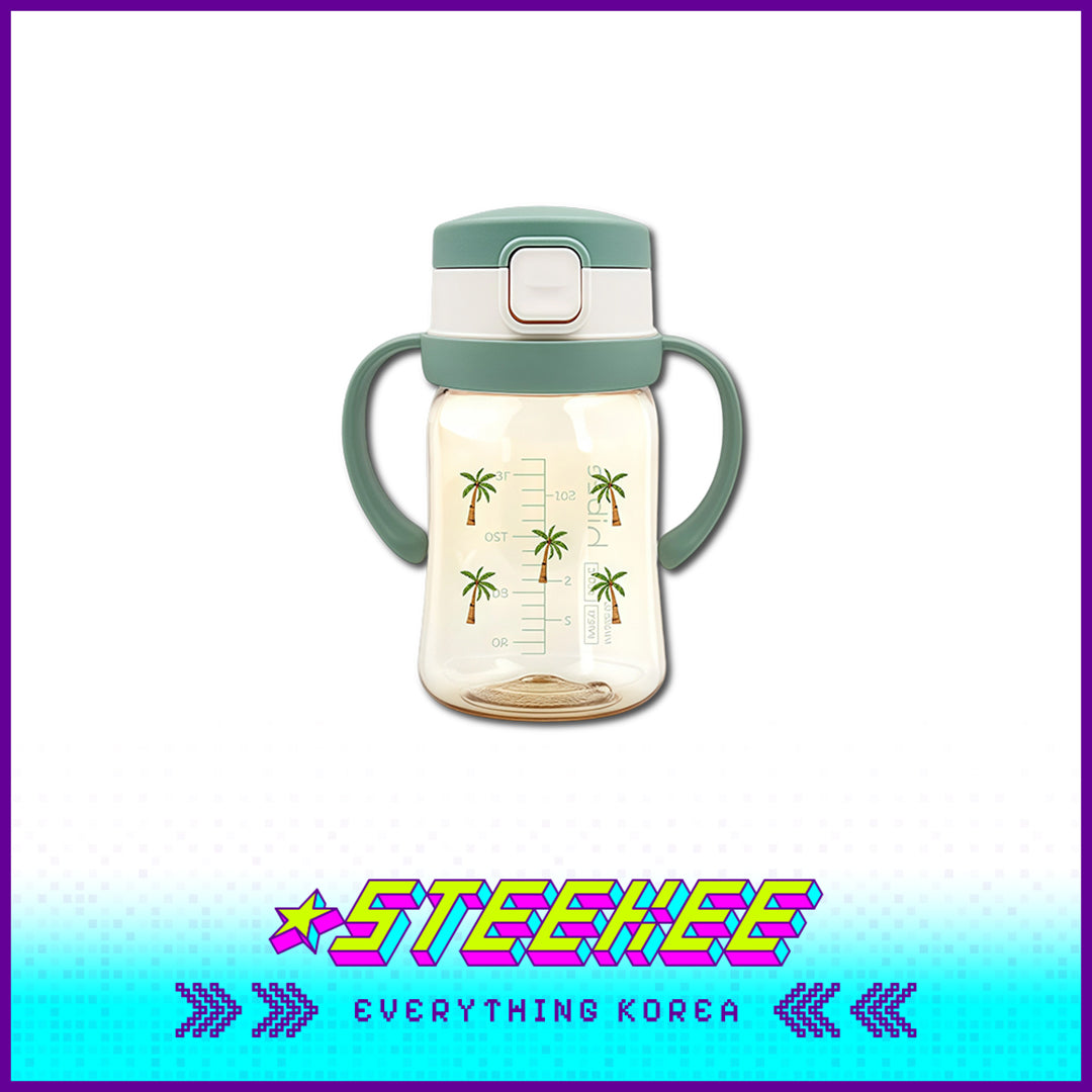 Hibee PPSU One-Touch Straw Cup Baby Water Bottle BPA-free Leak-proof Set of 2 by Steekee Korea 4322