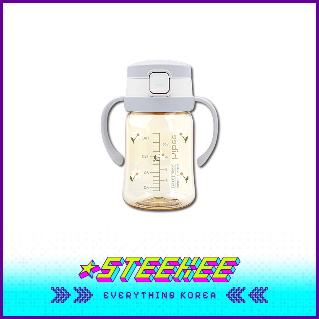 Hibee PPSU One-Touch Straw Cup Baby Water Bottle BPA-free Leak-proof Set of 2 by Steekee Korea 4322