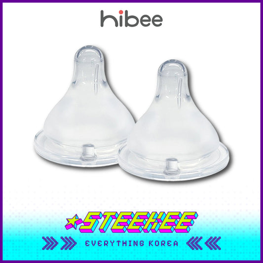 Hibee仿真母乳触感软质硅胶奶嘴2个装闪奇韩国4323