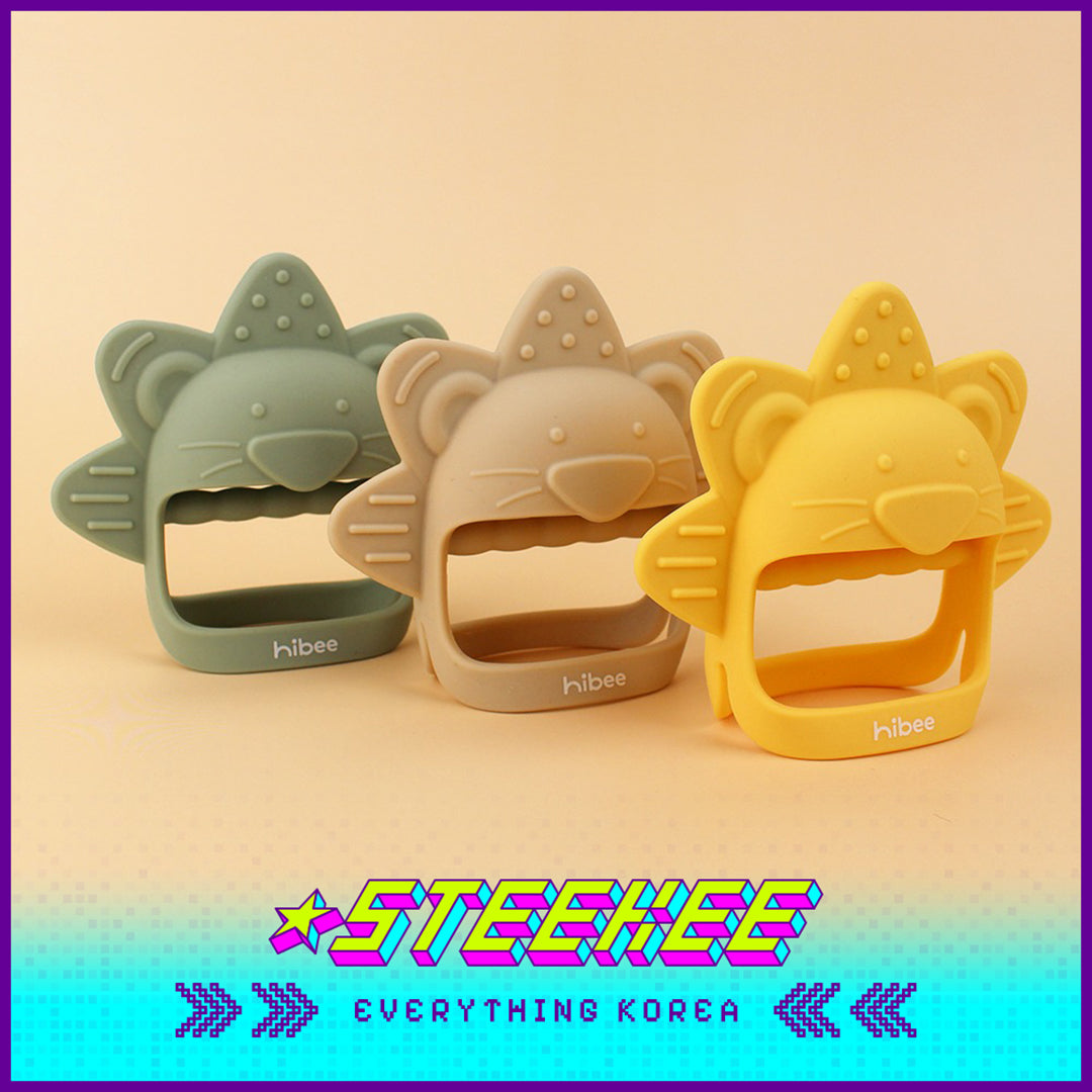 Hibee Lion Food Grade Silicone Wrist Claws Baby KIds Pacifier Teether Soft Toys by Steekee Korea 4324