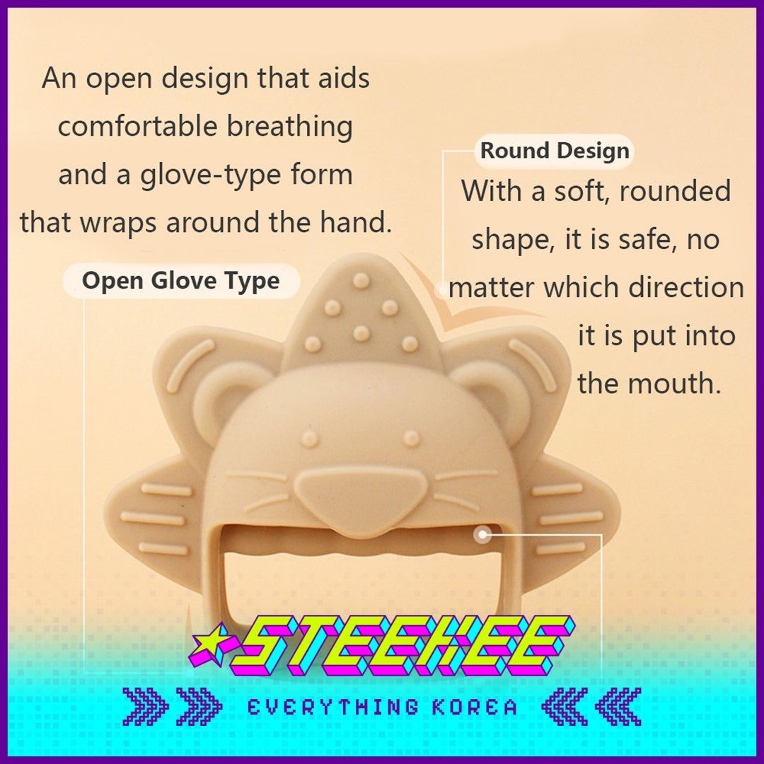 Hibee Lion Food Grade Silicone Wrist Claws Baby KIds Pacifier Teether Soft Toys by Steekee Korea 4324