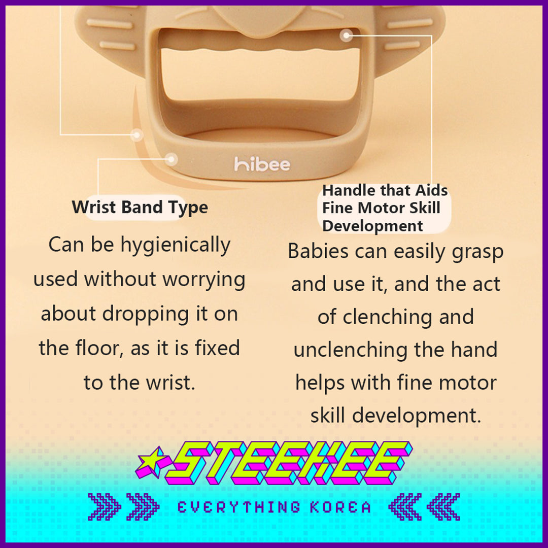 Hibee Lion Food Grade Silicone Wrist Claws Baby KIds Pacifier Teether Soft Toys by Steekee Korea 4324