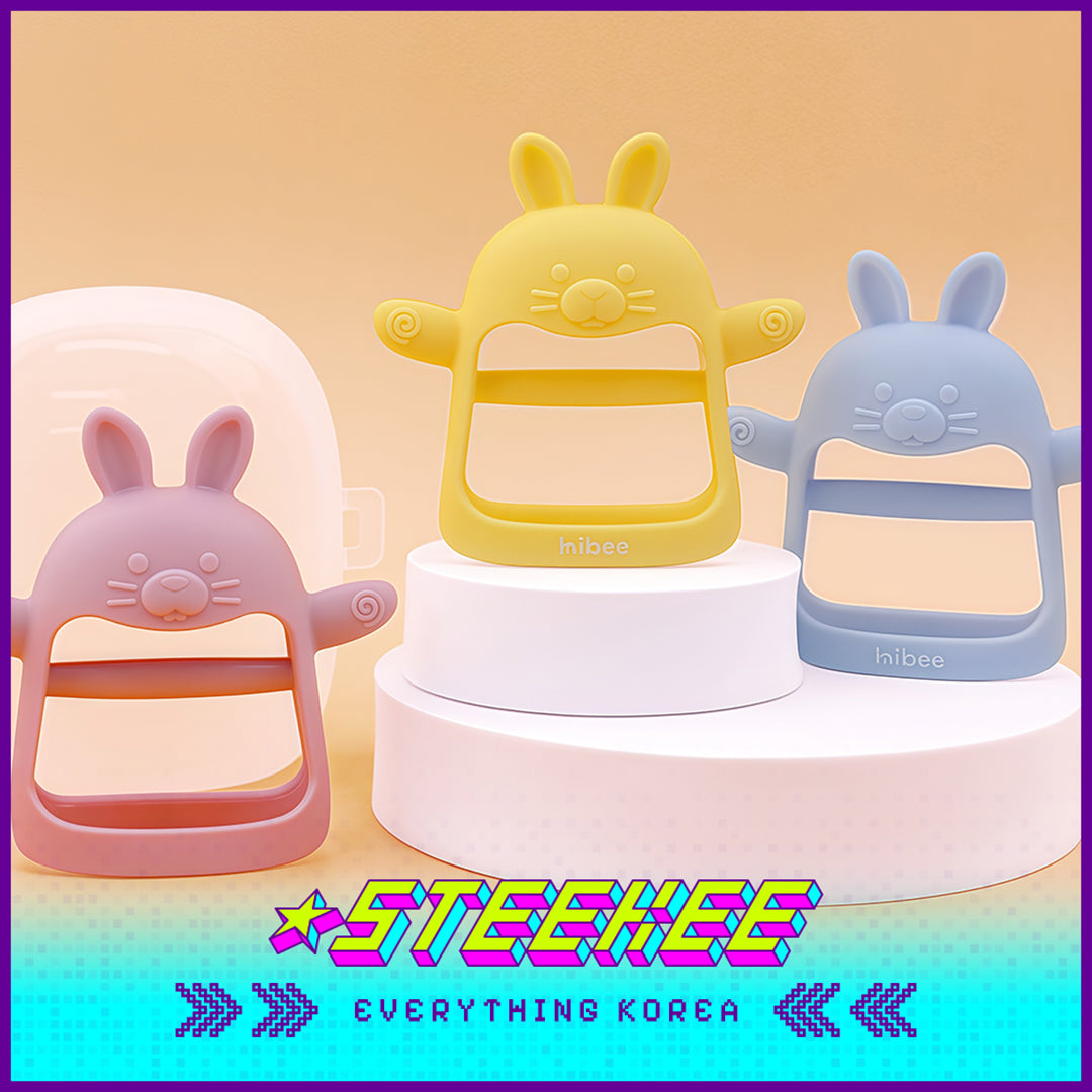 Hibee Rabbit Food Grade Silicone Wrist Claws Baby Kids Pacifier Teether Soft Toys by Steekee Korea 4325