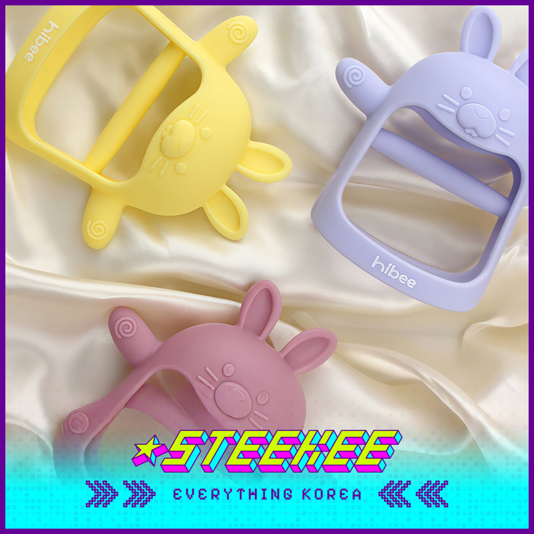 Hibee Rabbit Food Grade Silicone Wrist Claws Baby Kids Pacifier Teether Soft Toys by Steekee Korea 4325