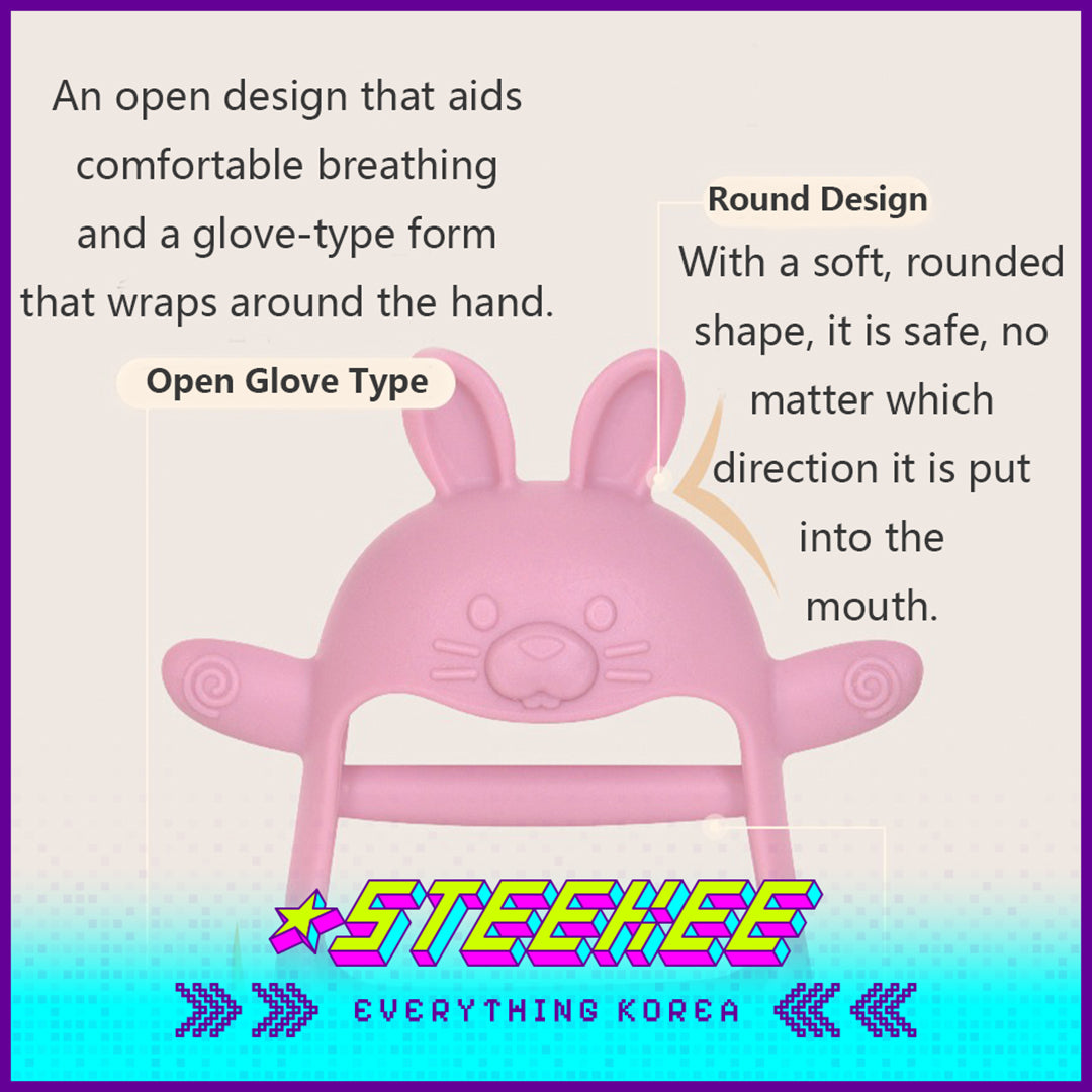 Hibee Rabbit Food Grade Silicone Wrist Claws Baby Kids Pacifier Teether Soft Toys by Steekee Korea 4325