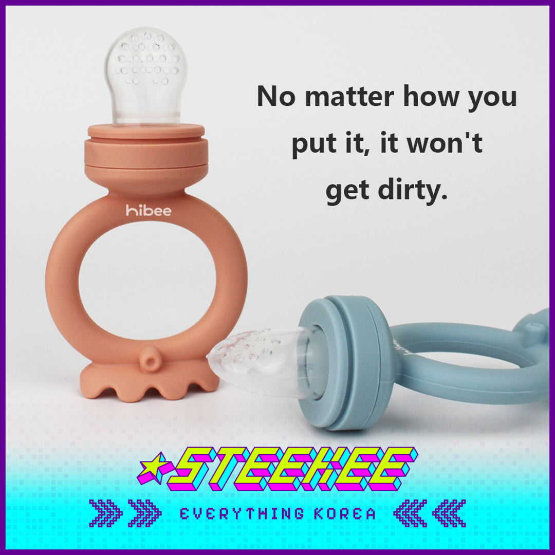 Hibee Octopus Food Grade Baby Kids Silicone Fruit Juice Teether Chewing Toy Nipple Pacifier Feeder by Steekee Korea 4326
