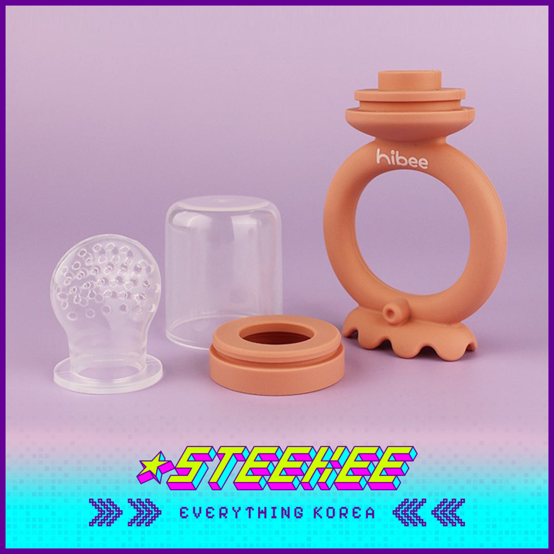Hibee Octopus Food Grade Baby Kids Silicone Fruit Juice Teether Chewing Toy Nipple Pacifier Feeder by Steekee Korea 4326