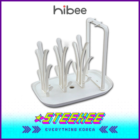 Hibee婴儿奶瓶奶嘴晾干架刷子干燥收纳架闪奇韩国4328