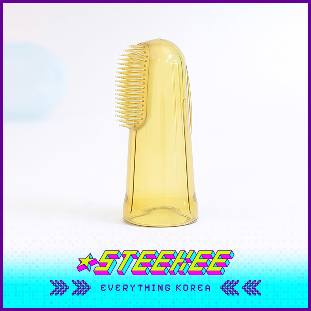 Hibee Infant Baby Nano Silver Silicone Durable Safe Finger Toothbrush Oral Cleaner with Case by Steekee Korea 4331