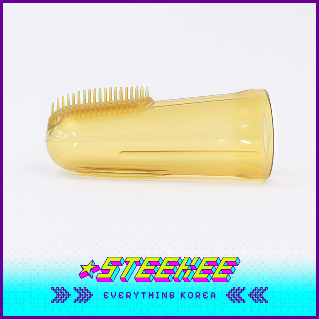 Hibee Infant Baby Nano Silver Silicone Durable Safe Finger Toothbrush Oral Cleaner with Case by Steekee Korea 4331
