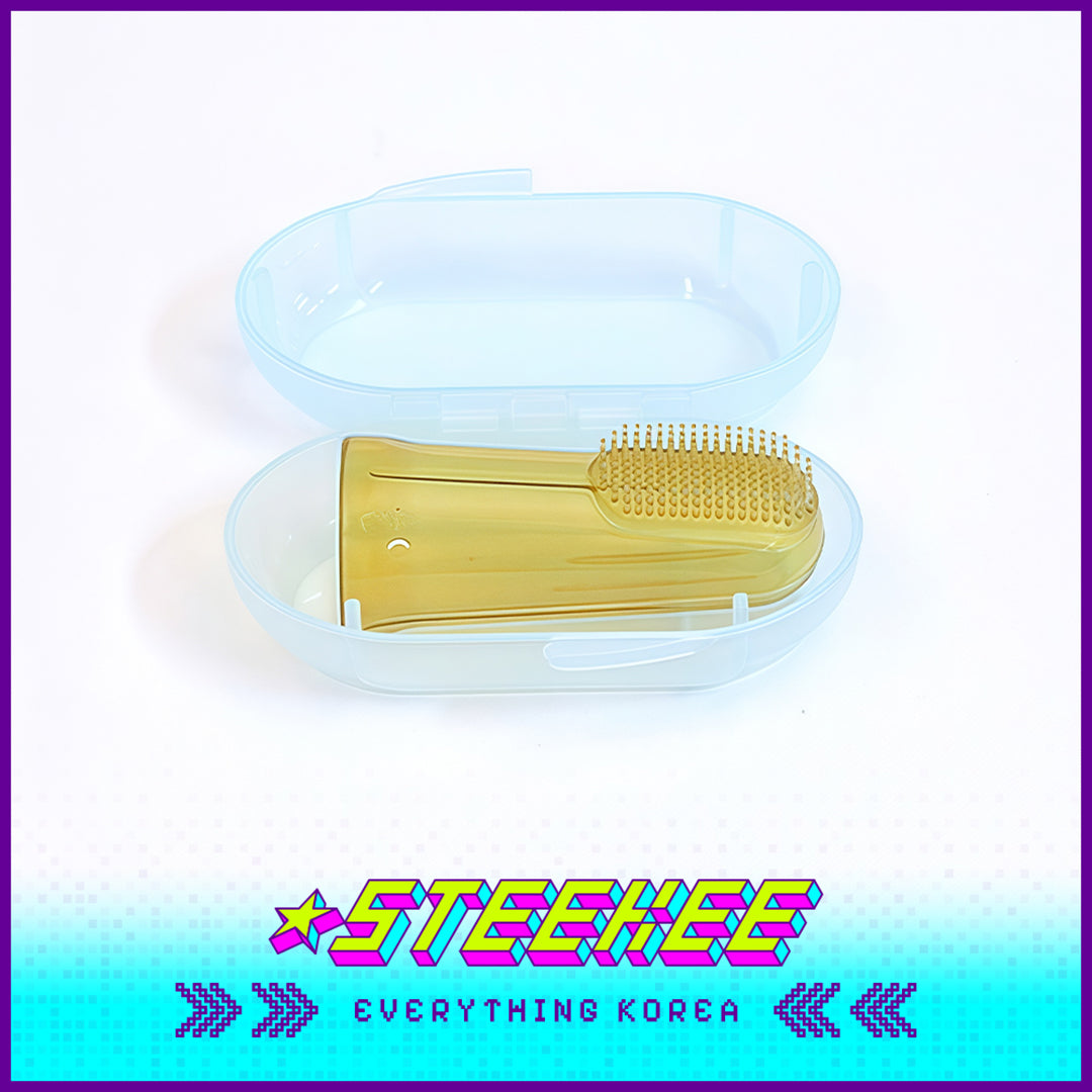 Hibee Infant Baby Nano Silver Silicone Durable Safe Finger Toothbrush Oral Cleaner with Case by Steekee Korea 4331