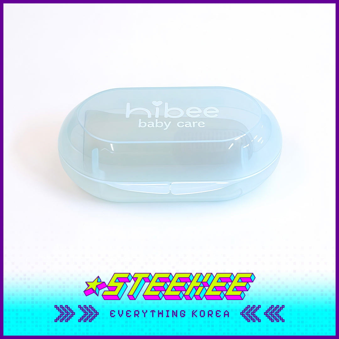 Hibee Infant Baby Nano Silver Silicone Durable Safe Finger Toothbrush Oral Cleaner with Case by Steekee Korea 4331