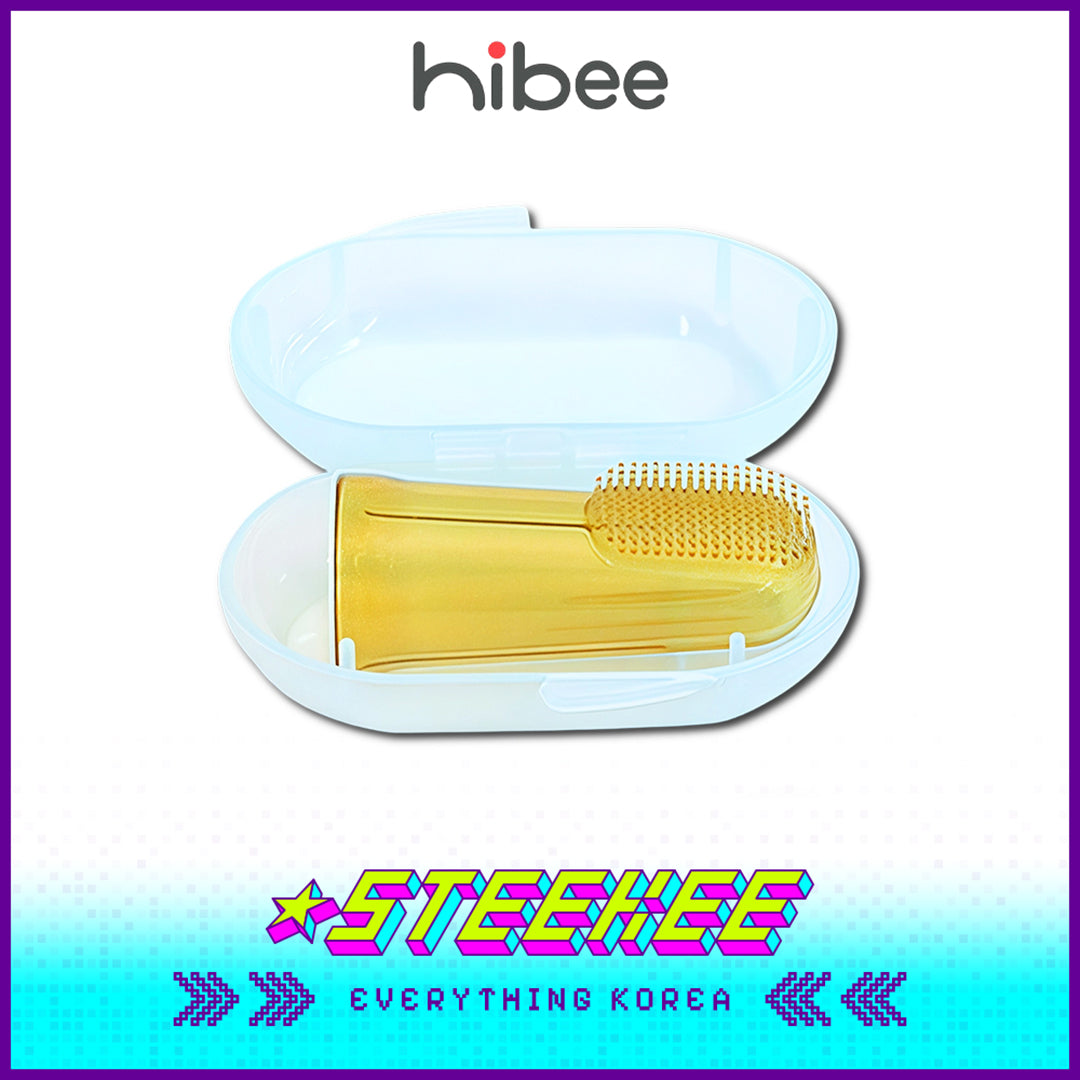 Hibee Infant Baby Nano Silver Silicone Durable Safe Finger Toothbrush Oral Cleaner with Case by Steekee Korea 4331