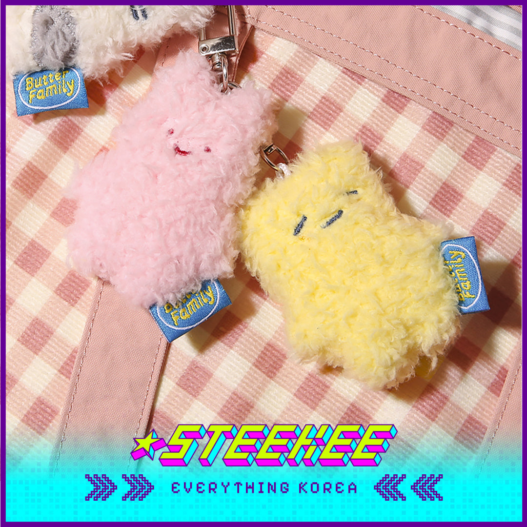 BUTTER SHOP Cute Plush Toy Mini Keyring Keychain by Steekee Korea 4333