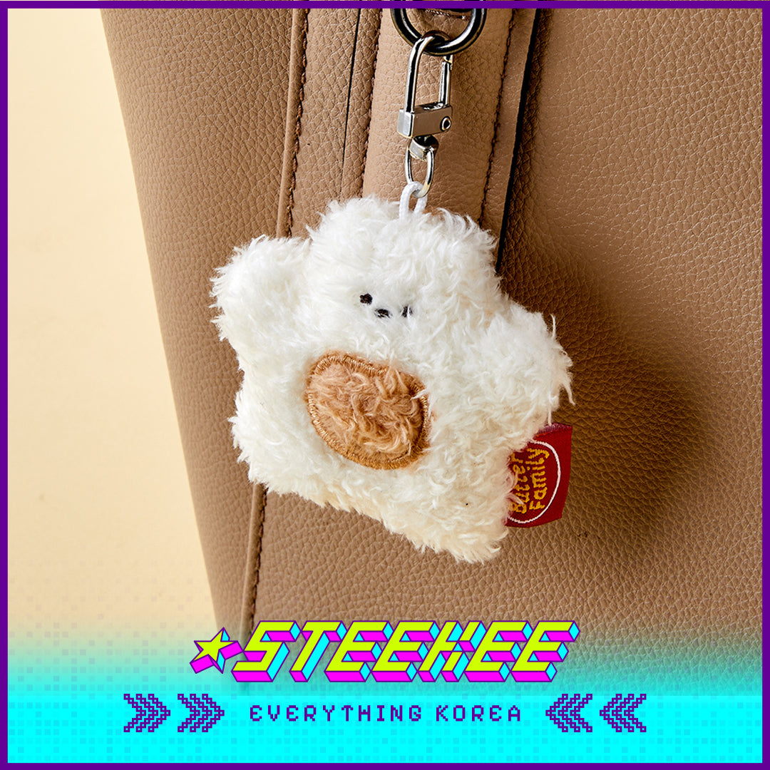 BUTTER SHOP Butter Bear Cute Plush Toy Keychain Keyring by Steekee Korea 4334