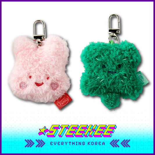 BUTTER SHOP幸运兔四叶草可爱毛绒钥匙扣挂饰闪奇韩国4335