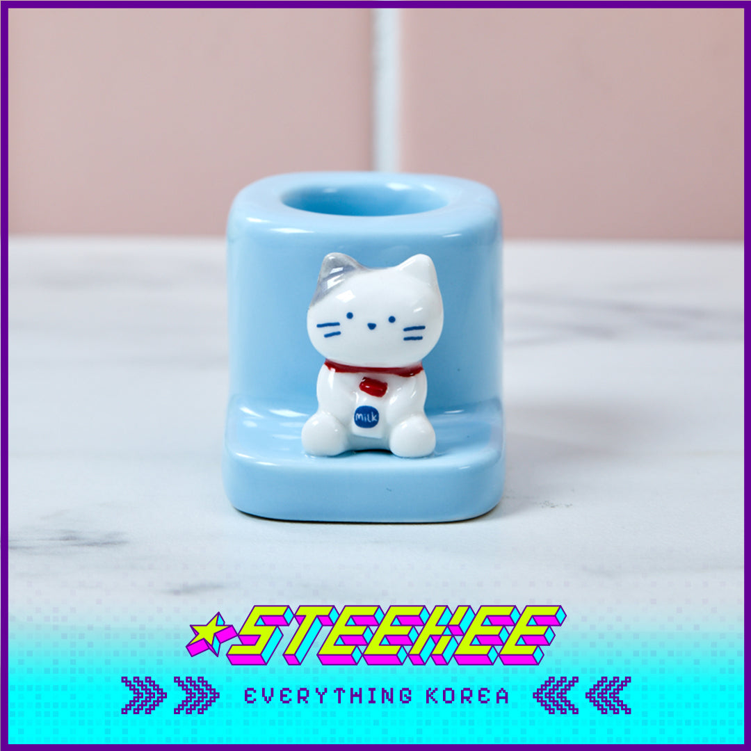 BUTTER SHOP可爱动物造型陶瓷牙刷架闪奇韩国4336