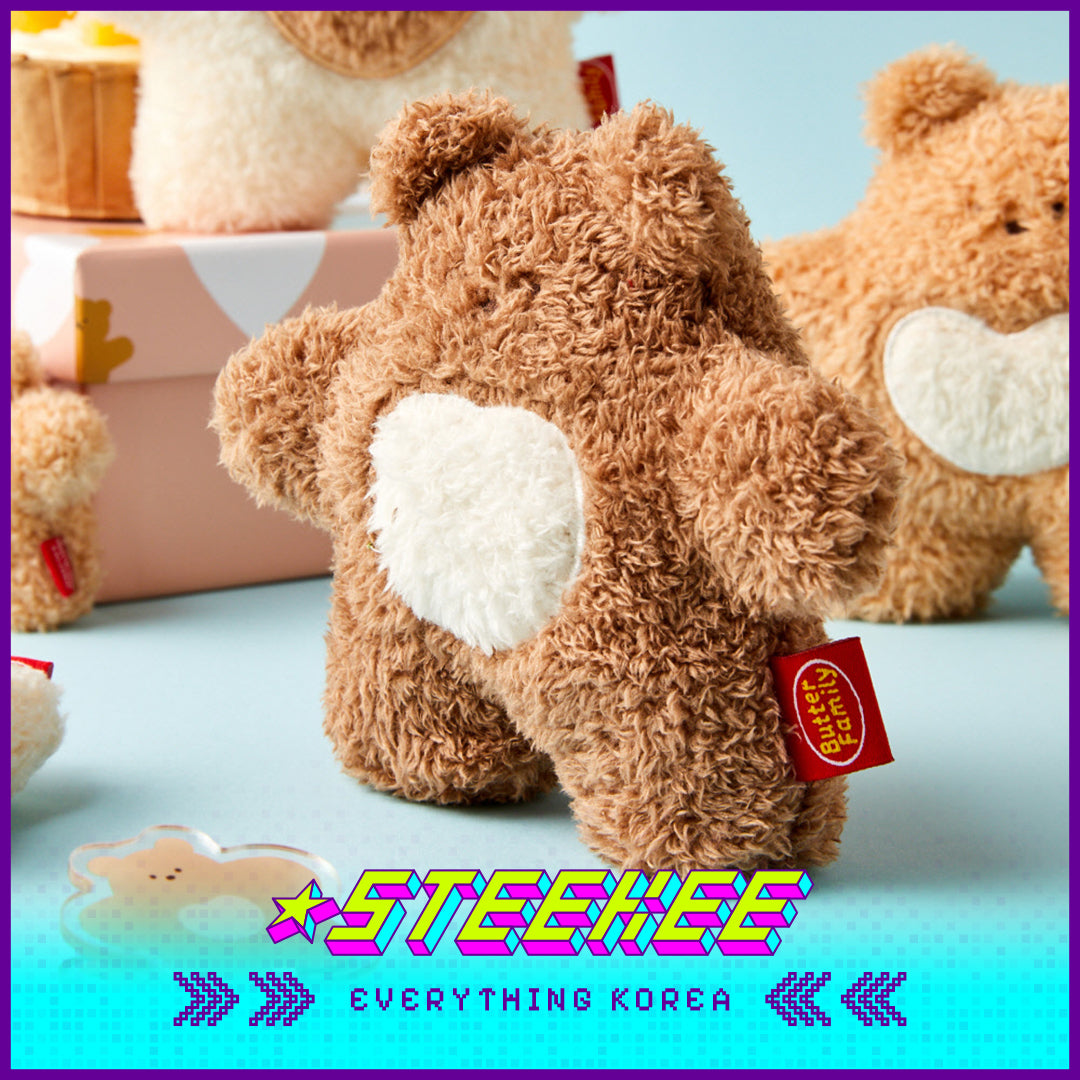 BUTTER SHOP Butter Bear Standing Plush Toy Doll by Steekee Korea 4337