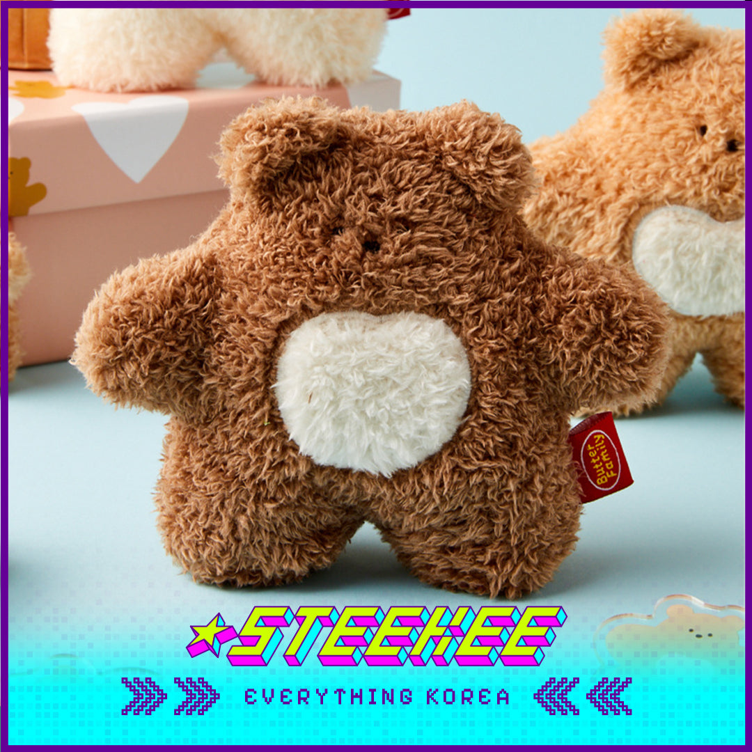 BUTTER SHOP Butter Bear Standing Plush Toy Doll by Steekee Korea 4337