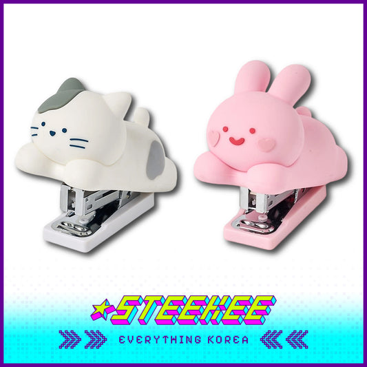 BUTTER SHOP可爱硅胶小兔小猫订书机闪奇韩国4341