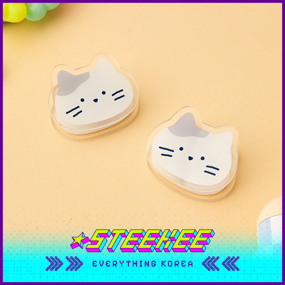 BUTTER SHOP Butter Family Cute Acrylic Storage Note Clip Stationary Set of 2 by Steekee Korea 4346