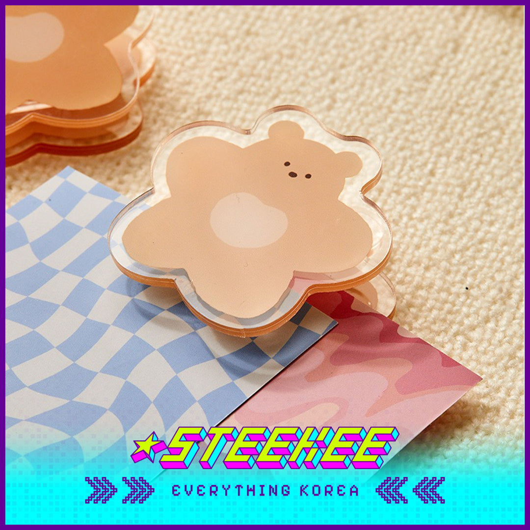 BUTTER SHOP Butter Family Cute Acrylic Storage Note Clip Stationary Set of 2 by Steekee Korea 4346