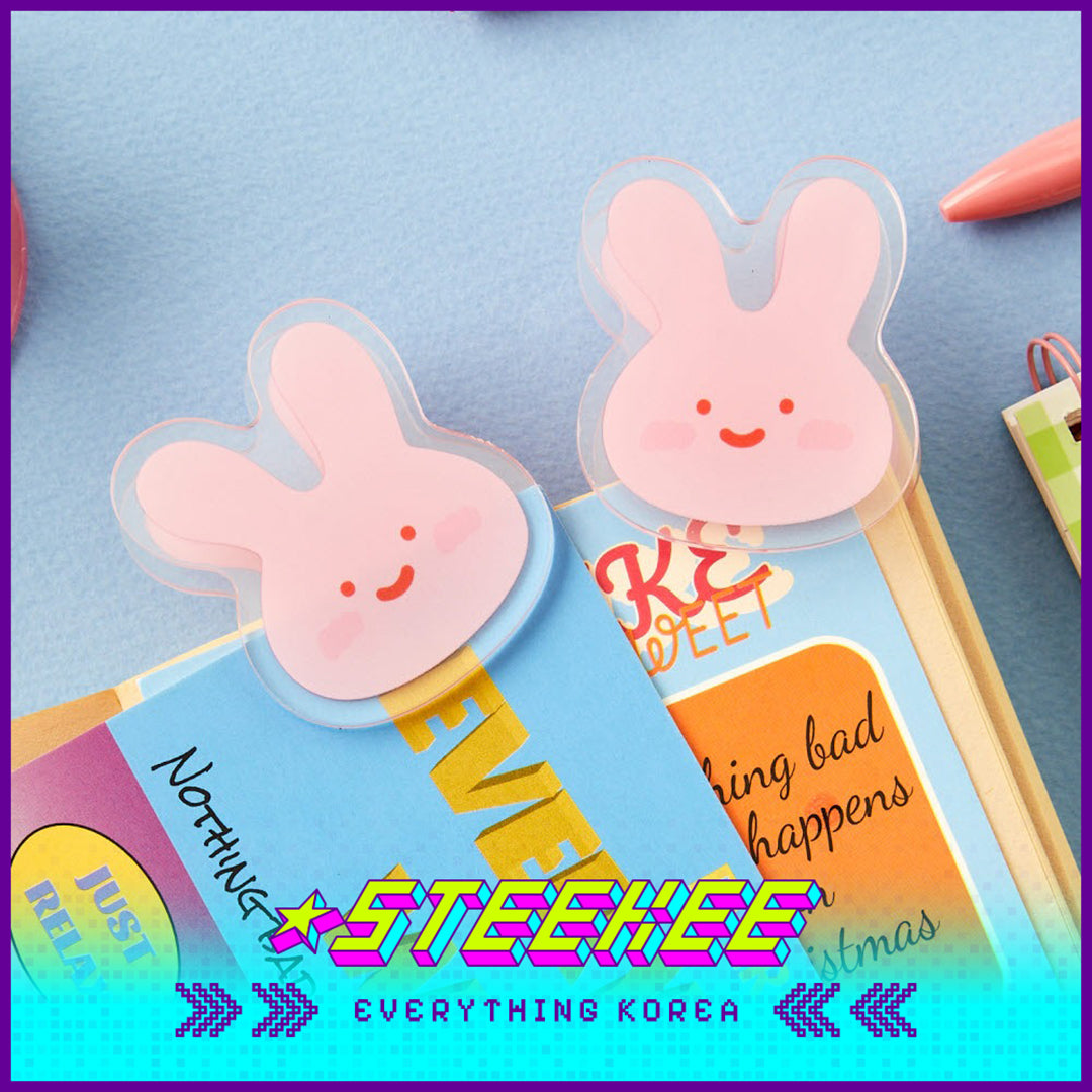 BUTTER SHOP Butter Family Cute Acrylic Storage Note Clip Stationary Set of 2 by Steekee Korea 4346