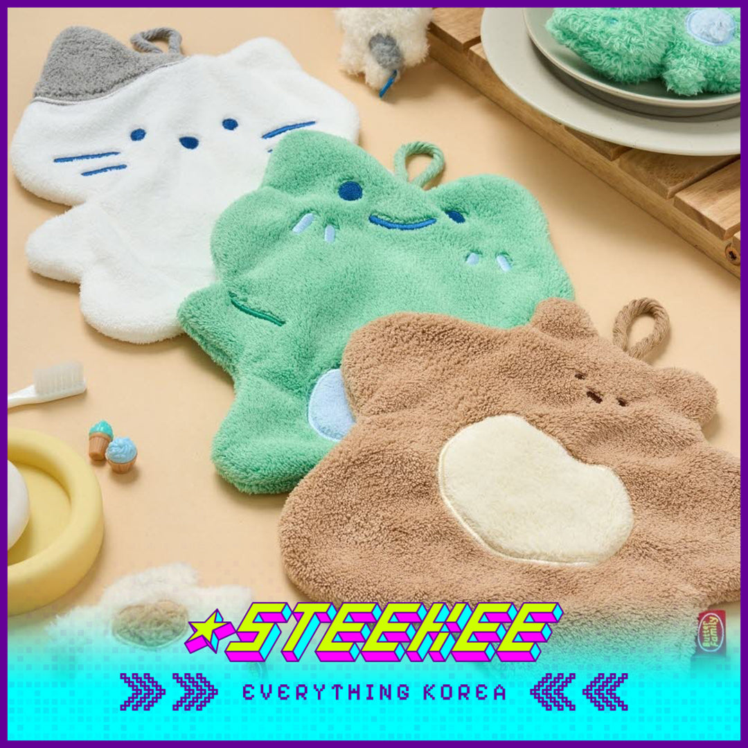 BUTTER SHOP Butter Family Soft Kitchen Bathroom Absorbent Cleaning Hand Towel by Steekee Korea 4351