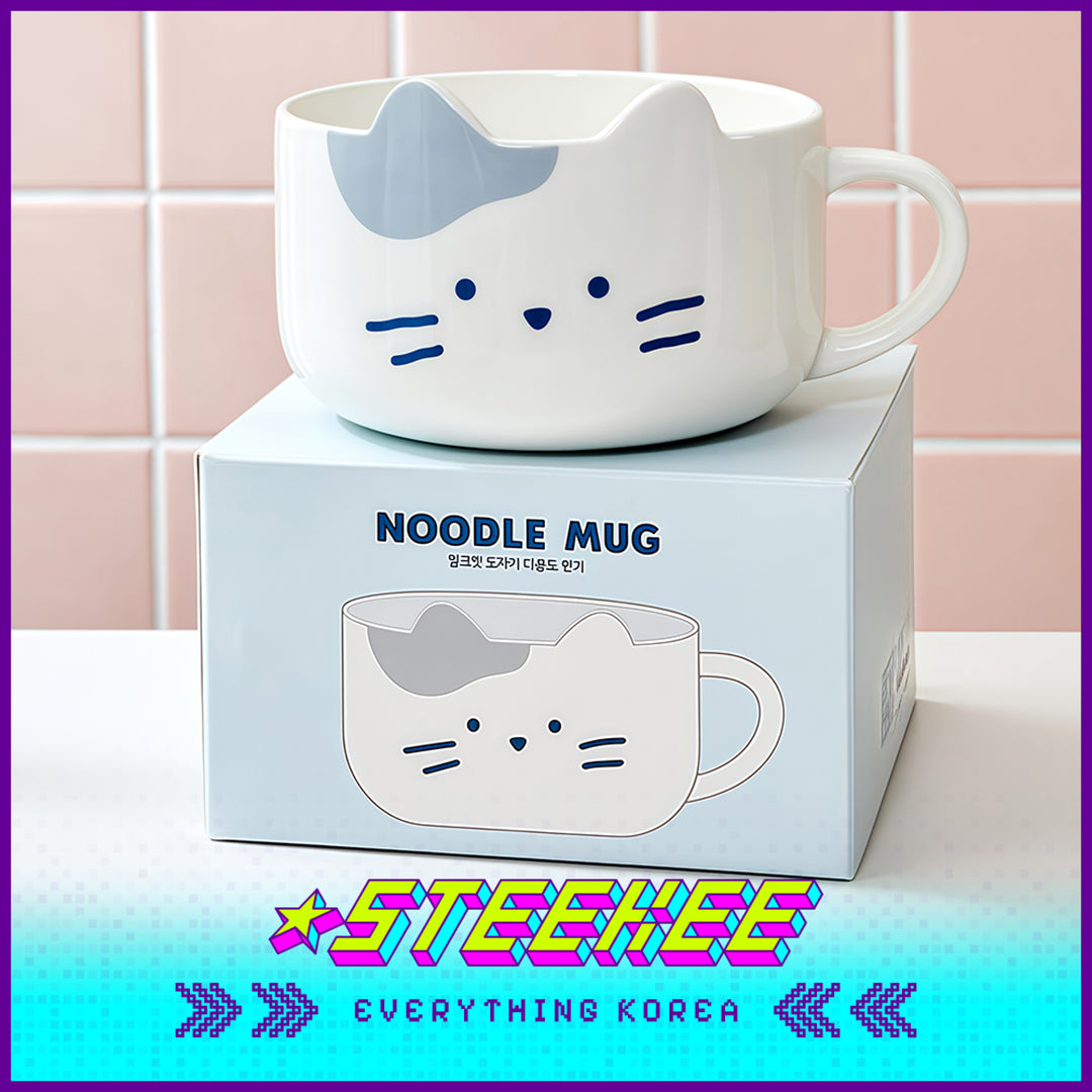BUTTER SHOP Butter Family Milkcat Butter Bear Ceramic Breakfast Cereal Bowl Tableware with Handle by Steekee Korea 4352