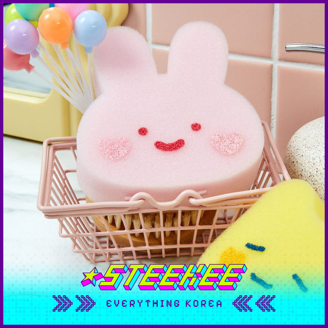 BUTTER SHOP Butter Family Cute Cleaning Bath Foaming Sponge Set of 3 by Steekee Korea 4356