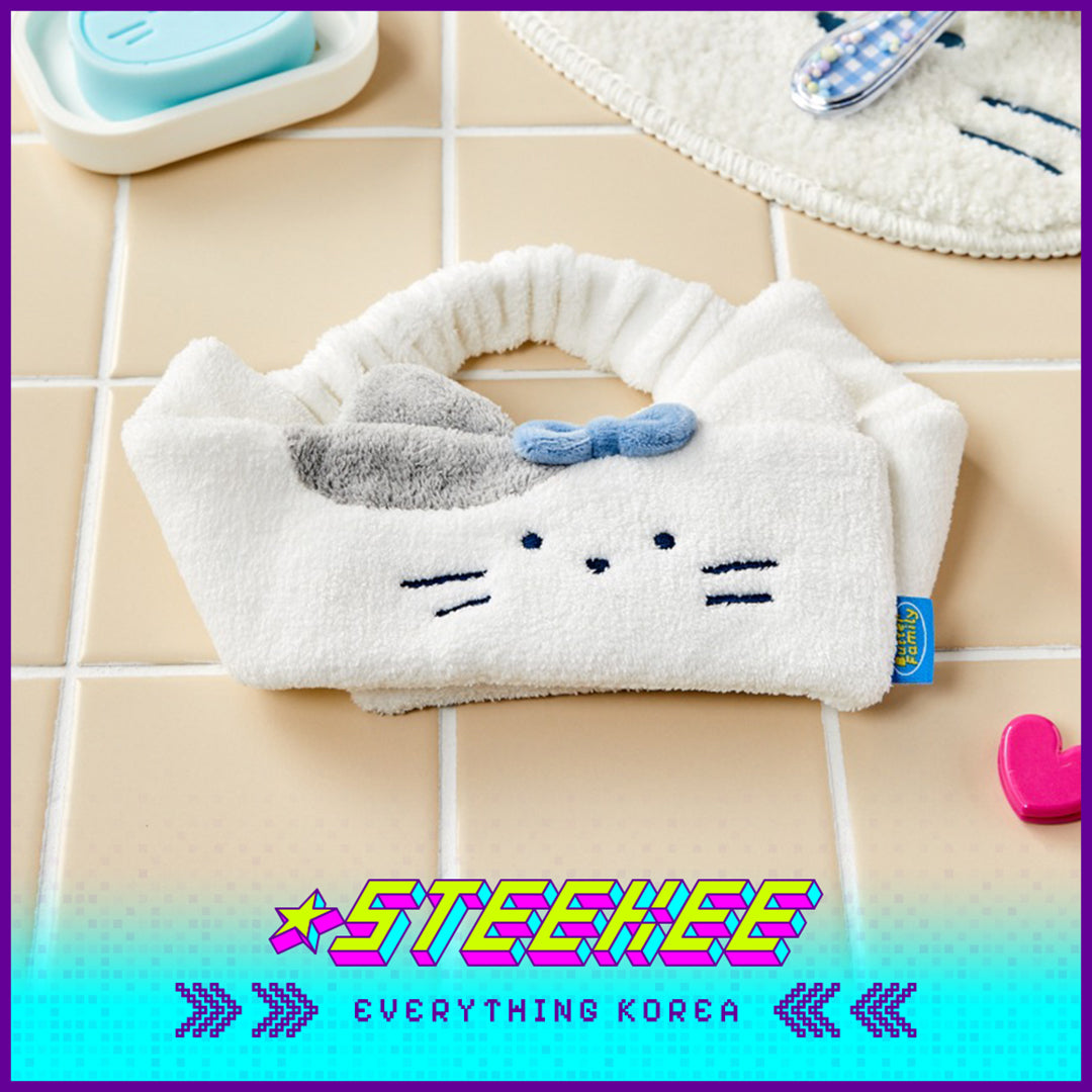 BUTTER SHOP Butter Family Cute Washing and Makeup Velcro Hairband by Steekee Korea 4357