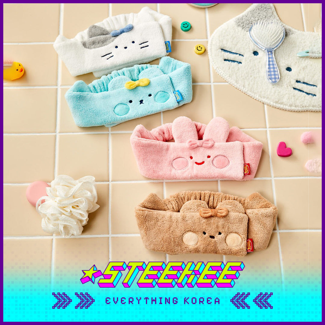BUTTER SHOP Butter Family Cute Washing and Makeup Velcro Hairband by Steekee Korea 4357