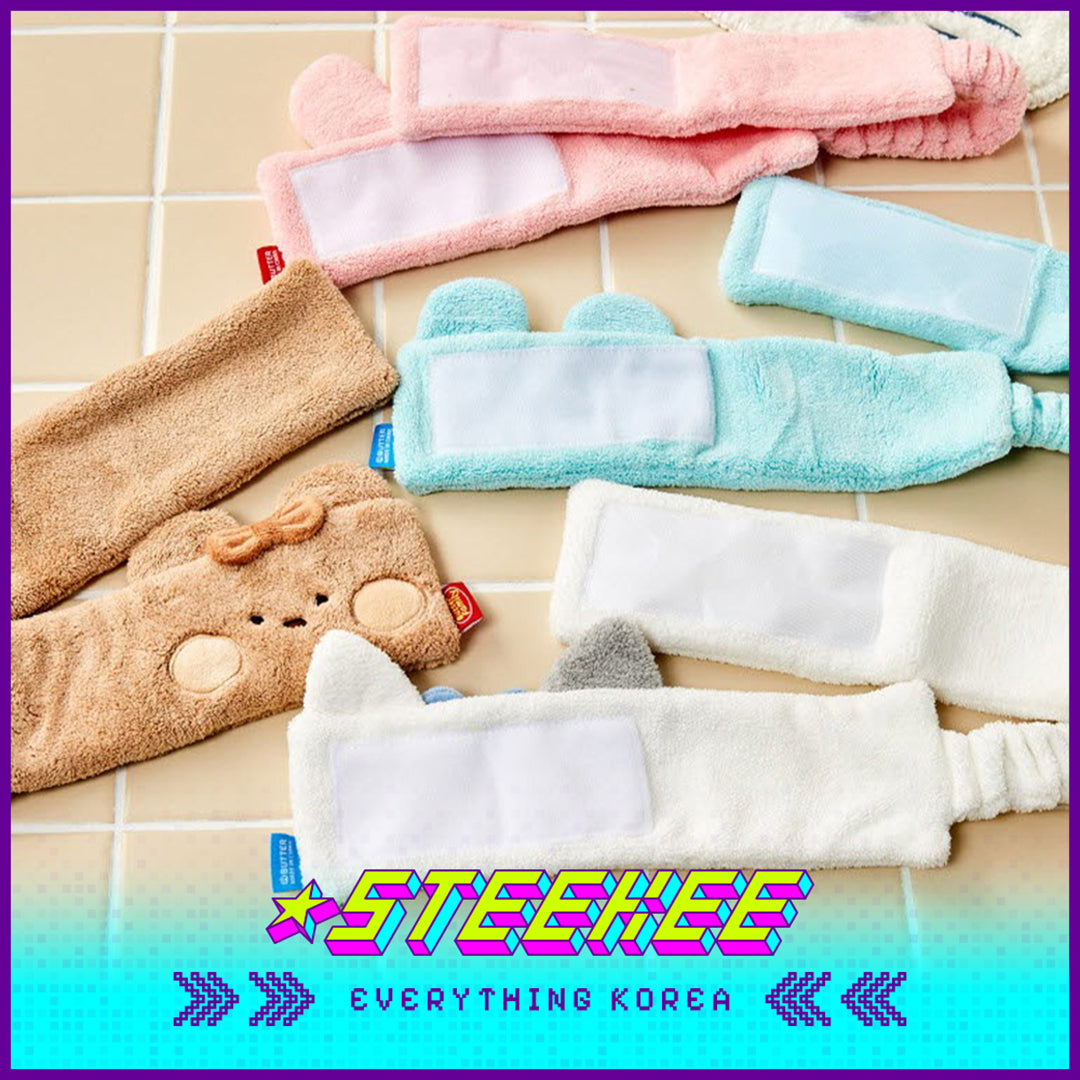 BUTTER SHOP Butter Family Cute Washing and Makeup Velcro Hairband by Steekee Korea 4357