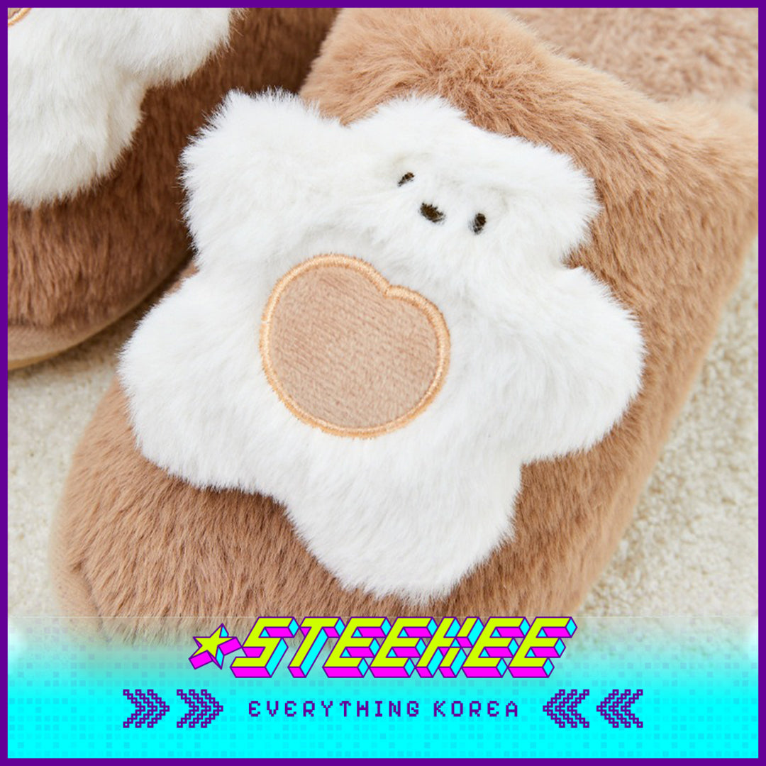 BUTTER SHOP Butter Family Plush Warm Home Indoor Slippers by Steekee Korea 4359