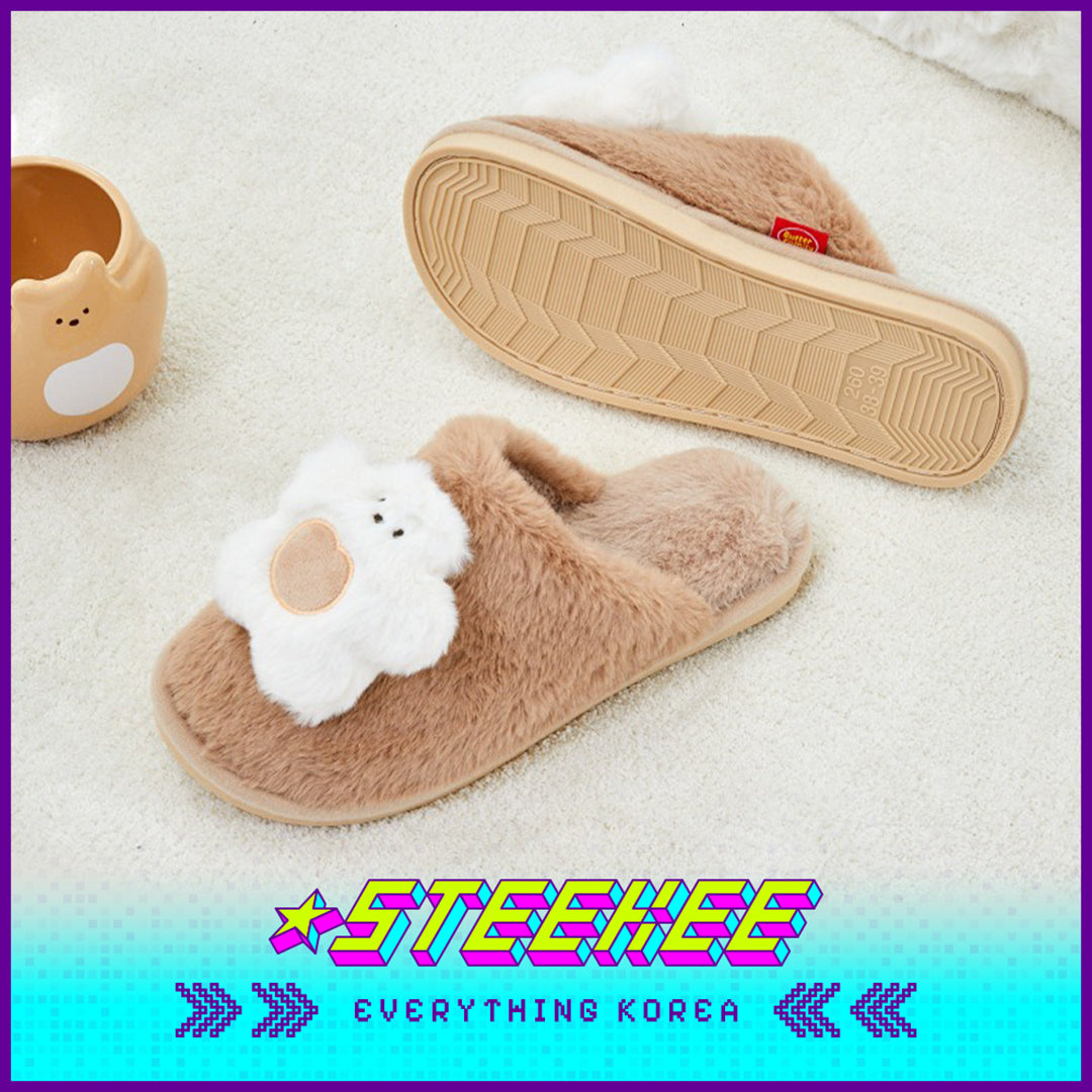 BUTTER SHOP Butter Family Plush Warm Home Indoor Slippers by Steekee Korea 4359