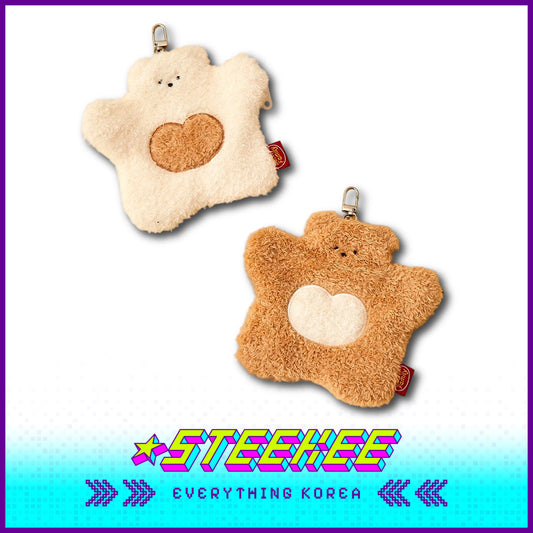 BUTTER SHOPH黄油小熊可爱毛绒零钱包收纳包挂件闪奇韩国4361