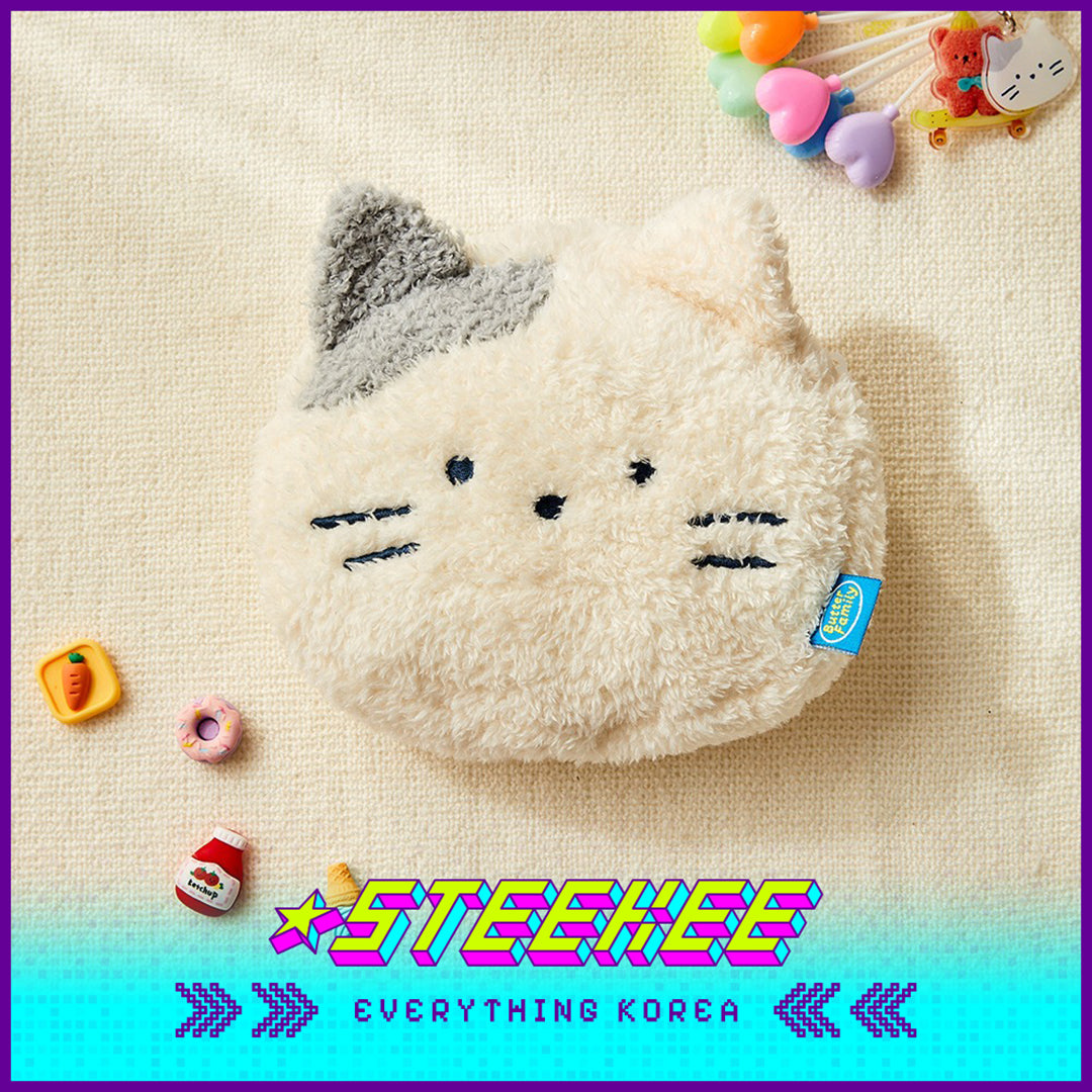 BUTTER SHOP Butter Family Doll Plush Coin Purse Cosmetic Bag Storage Face Pouch by Steekee Korea 4364