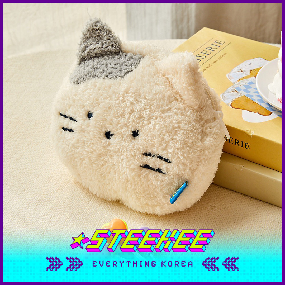 BUTTER SHOP Butter Family Doll Plush Coin Purse Cosmetic Bag Storage Face Pouch by Steekee Korea 4364