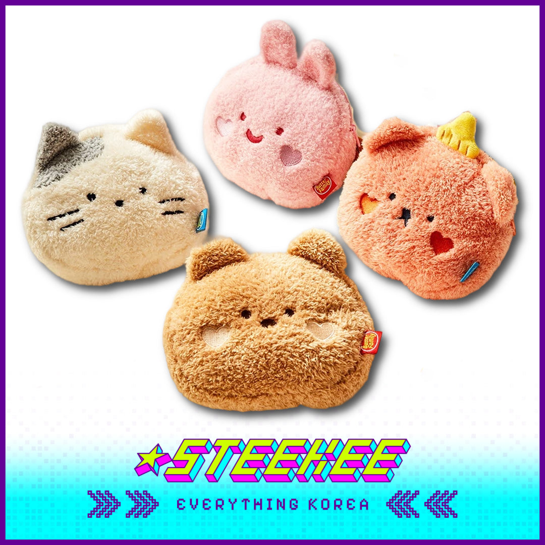 BUTTER SHOP Butter Family Doll Plush Coin Purse Cosmetic Bag Storage Face Pouch by Steekee Korea 4364