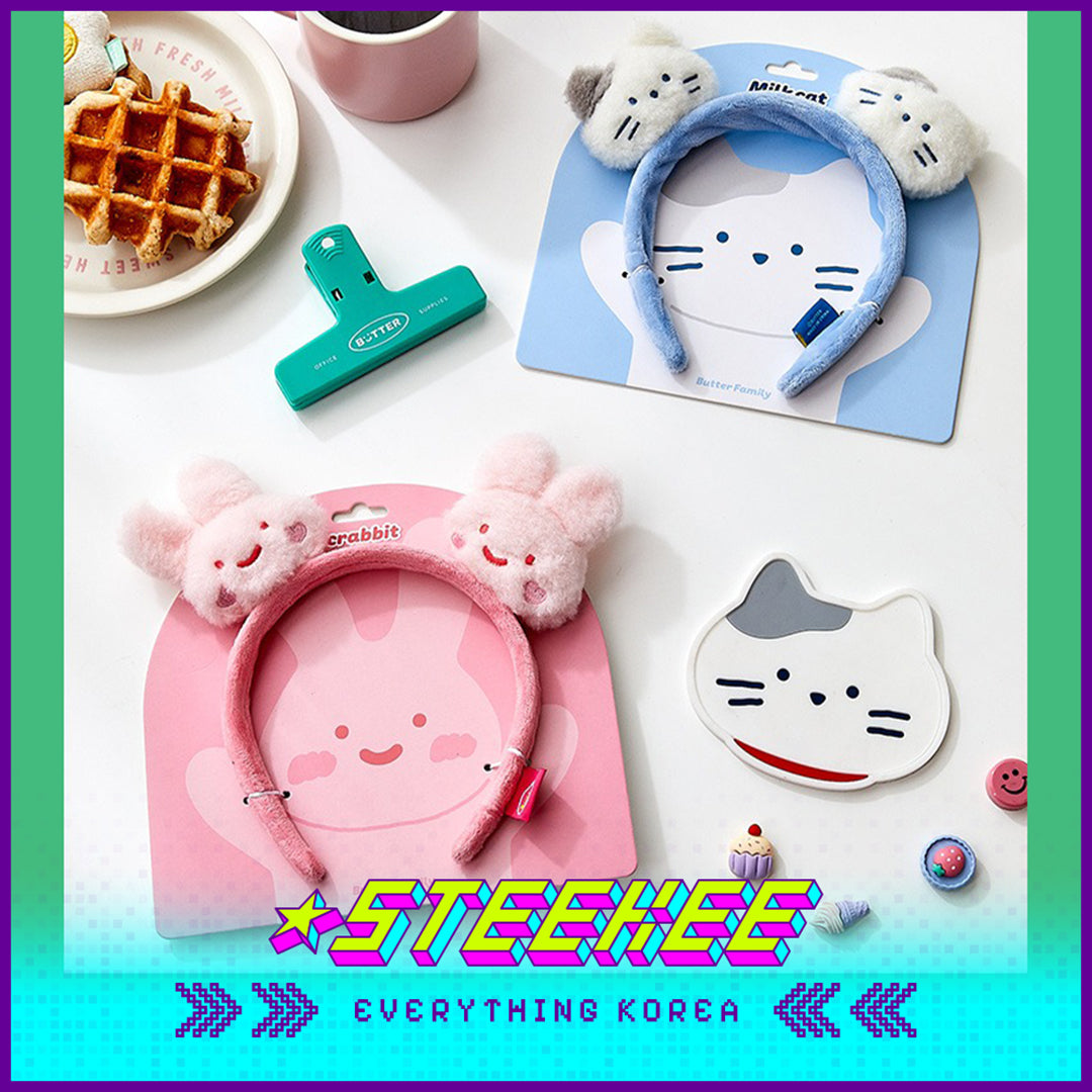 BUTTER SHOP Butter Family Cute Plush Doll Headband Accessories by Steekee Korea 4365